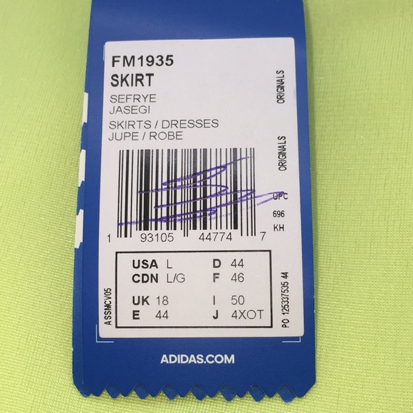 Adidas Originals Woman's Yellow Athletic Tennis Skirt Size Large - Picture 7 of 10